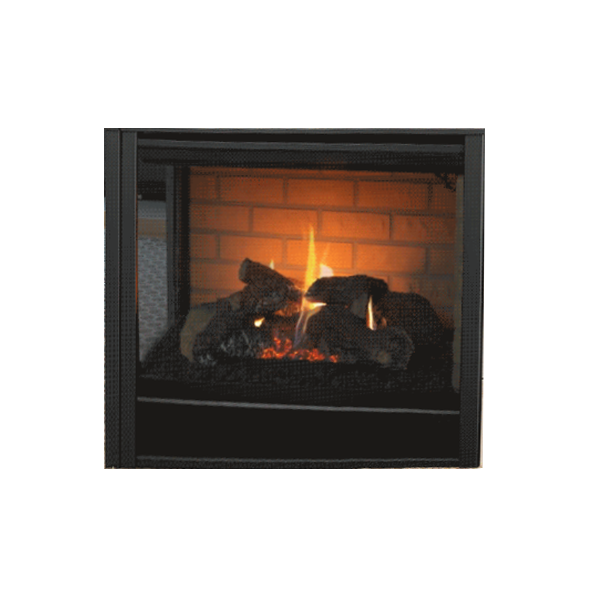 Majestic Black Corner End Panel Firescreen Front | COREP-36BK