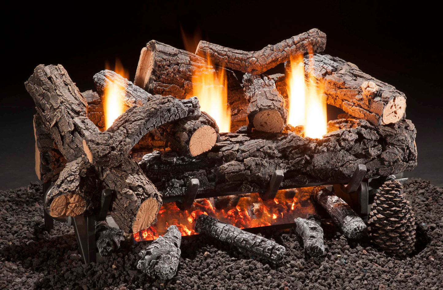 Hargrove 18 Inch Cozy Fire Vent Free Gas Log Set With Burner  |EFCF18|