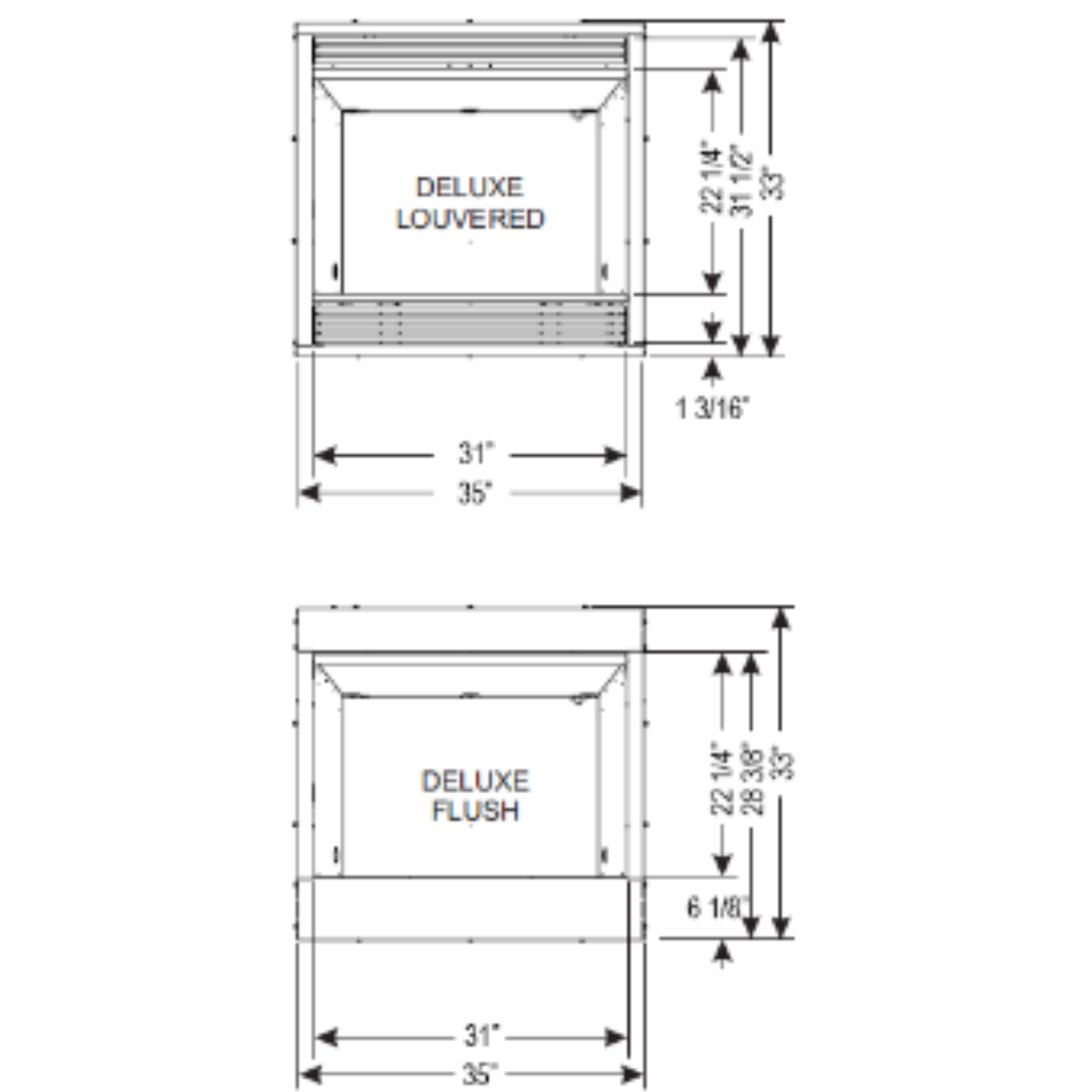 Empire Breckenridge Deluxe 32 Vent Free Gas Firebox | VFD32FB Empire Breckenridge Deluxe 32 Vent Free Gas Firebox | VFD32FB