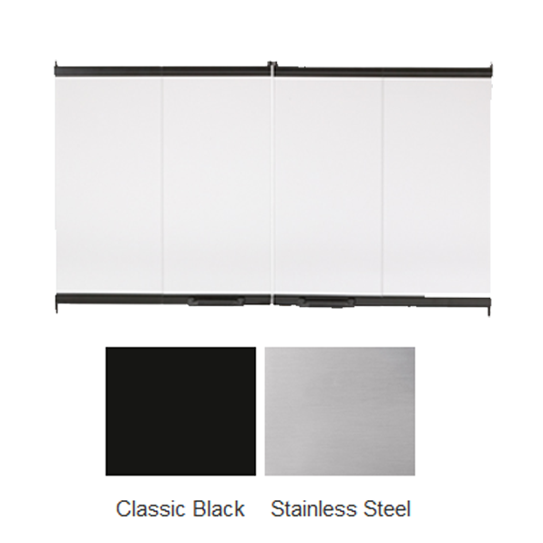 Majestic Bi-Fold Doors Black Trim for Designer See-Thru 36 | DM1036