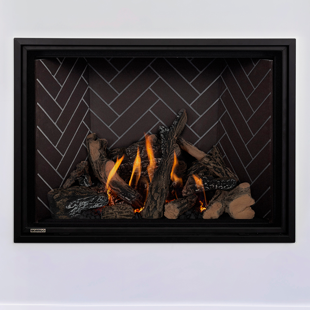 Montigo DelRay Full Load Direct Vent Linear Natural Gas Fireplace With Remote Controlled Fans [DRL36/48/7213NI-2] (SAK56384)