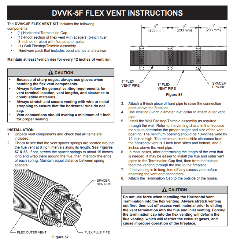 Empire Flex Vent Kit 5"x8" Venting Component | DVVK-5F