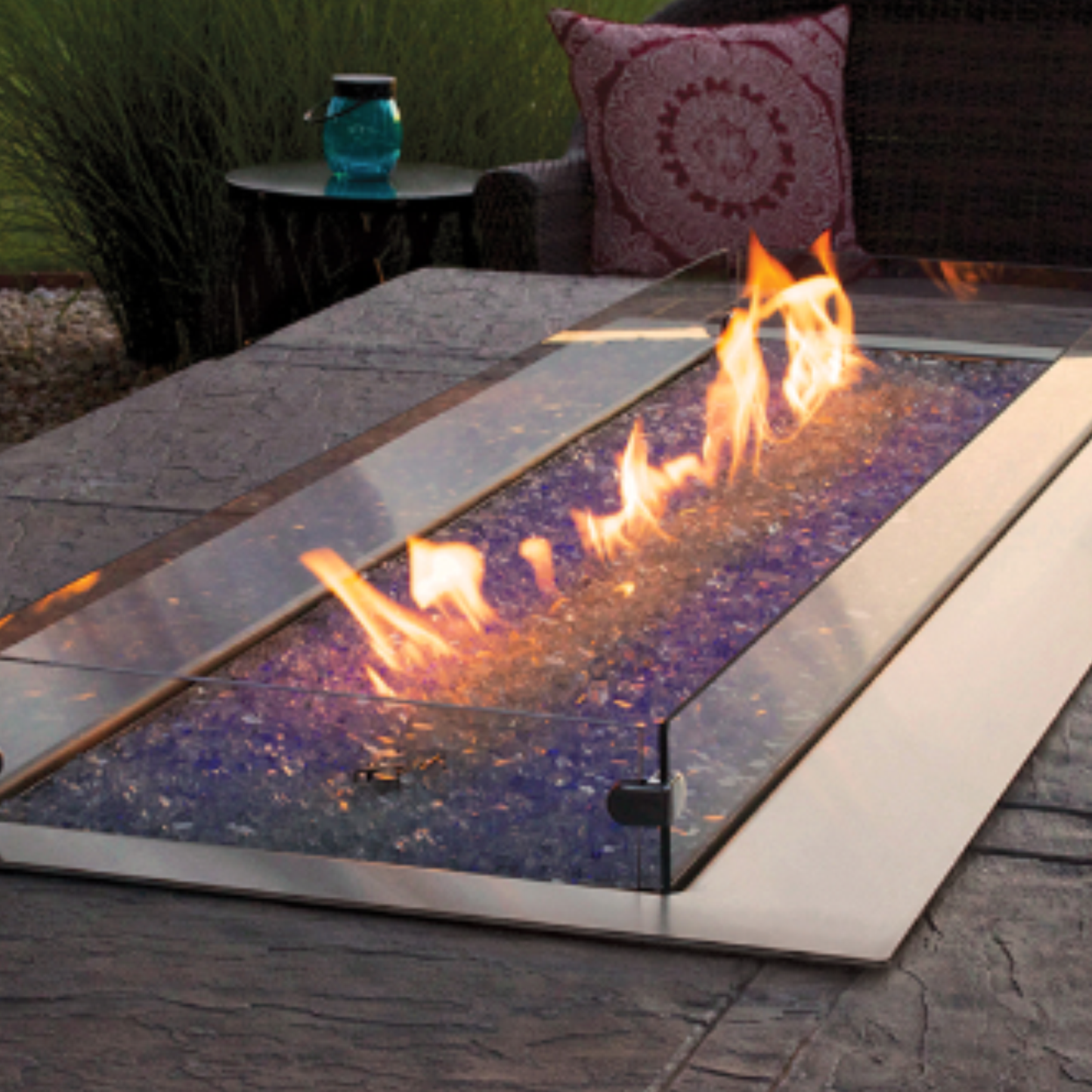 Empire Carol Rose Coastal Linear 48 Vent Free Outdoor Gas Fire Pit | OL48TP |