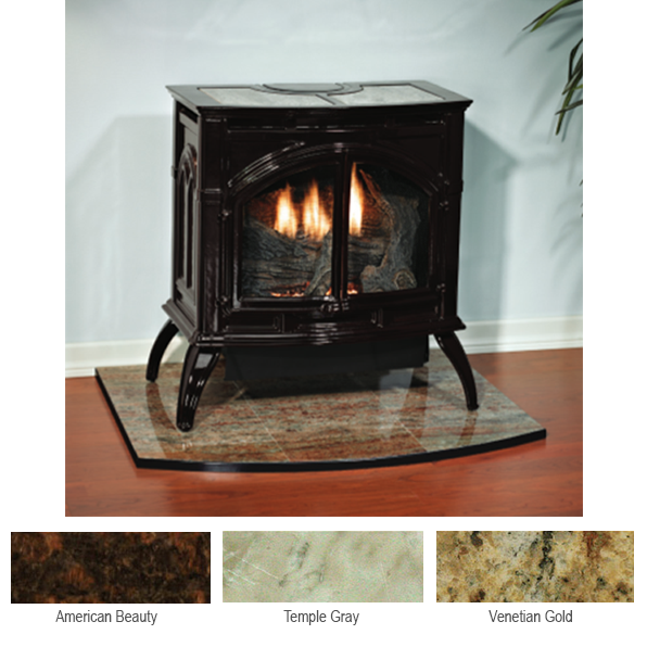 Empire Temple Gray Stone Inlay for Cast Iron Stove Series | CIFS11G