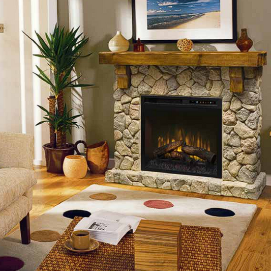 Dimplex Fieldstone Traditional Free-Standing Electric Fireplace - GDS28