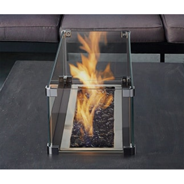 Majestic Plaza 28" Glass Wind Shield For Starter Kit | WS-ODPLAZA-L28S