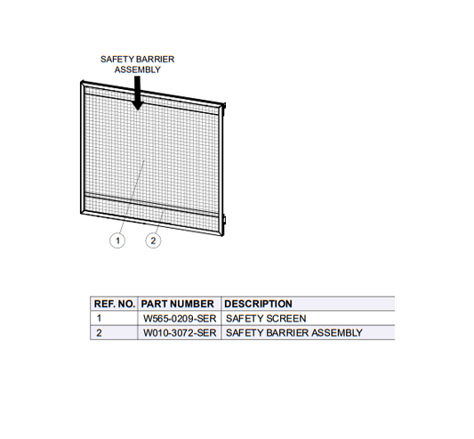 Napoleon GX70 Replacement Safety Screen | W565-0209-SER
