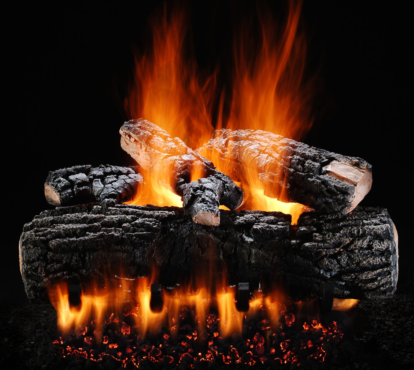 Hargrove 24 Inch Charred Series Vented Gas Log Set With Variable Flame Control - 24RNEB1F5