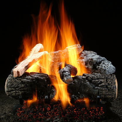 Hargrove 36 Inch Charred Series Vented Gas Log Set With Variable Flame Control - 36RNEB1F5