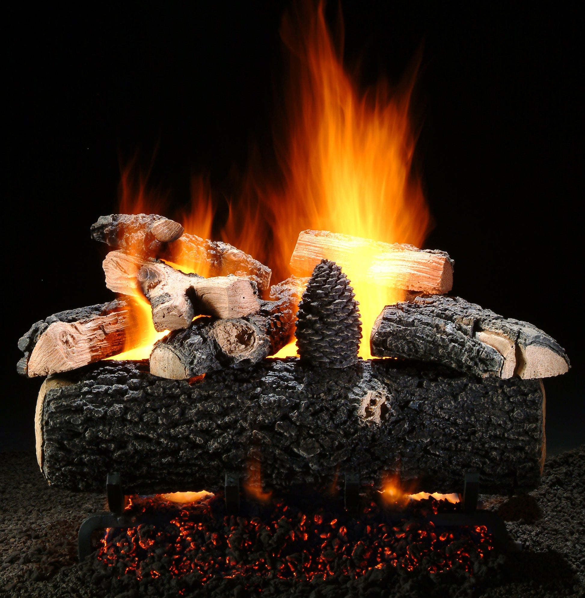 Hargrove 24 Inch Fresh Cut Series Vented Gas Log Set With Variable Flame Control - 24RNEB1F5