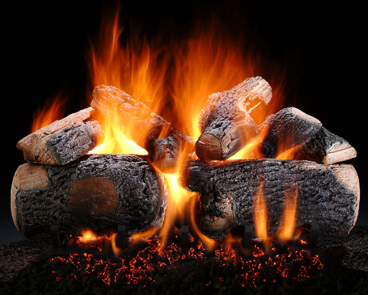 Hargrove 36 Inch Charred Series Vented Gas Log Set With Variable Flame Control - 36RNEB1F5