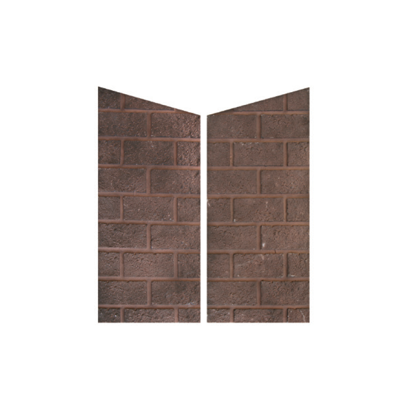 Modern Flames Red Herringbone Brick Side Panels | HFPN-RH