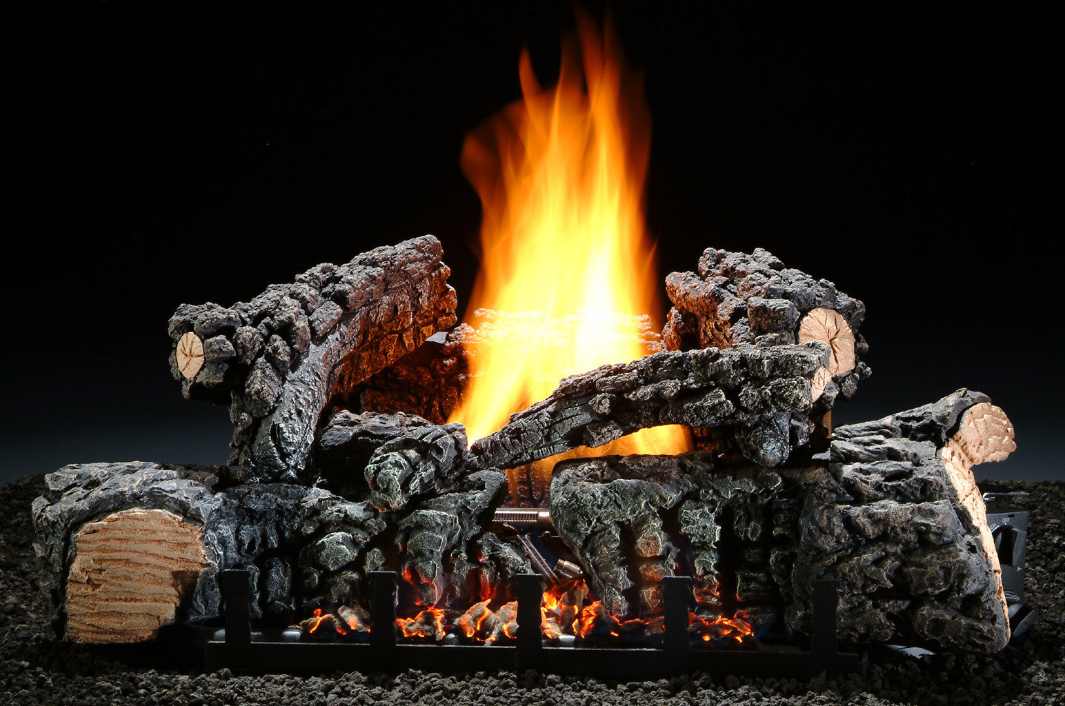 Hargrove 22 Inch Highland Glow Vent Free Gas Log Set With Burner