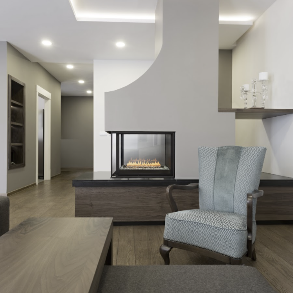 Montigo Divine Multi-Sided 38 Contemporary Corner Direct-Vent Gas Fireplace - HL38C