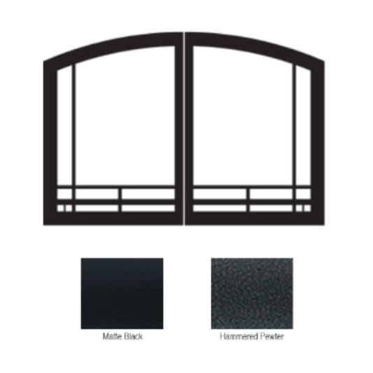 Empire Hammered Pewter Mission Arch Door Set - VBR42SMHP