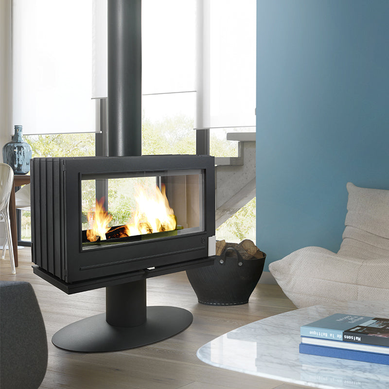 Invicta Nelson 35.75 Inch See-through Freestanding Wood Burning Stove | 6129-44 |