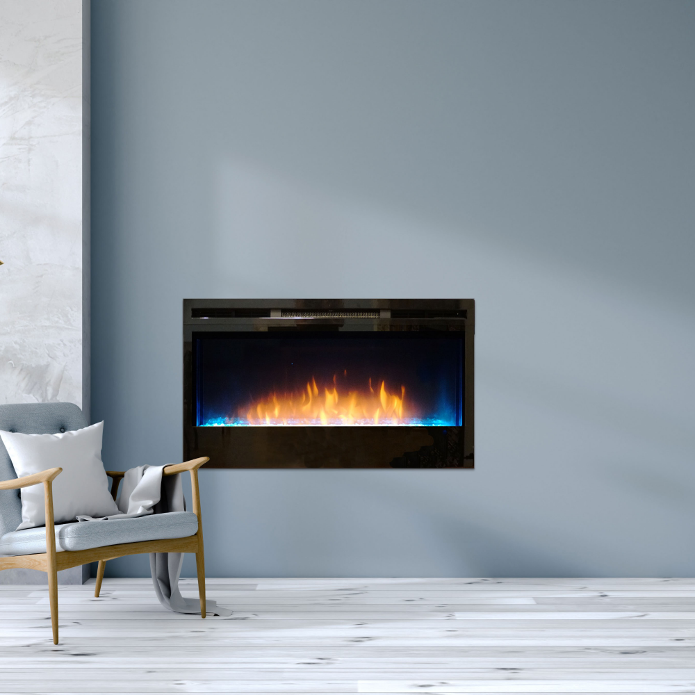 Nexfire 34 Inch Contemporary Electric Fireplace - EBL34