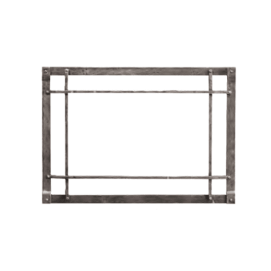 Empire Distress Pewter Forged Iron Rectangular Front Inset - DFF40CPD