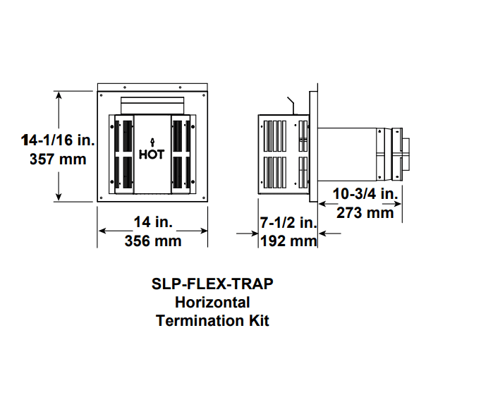 Majestic SLP 4"x 6-5/8" Flex Horizontal Termination | SLP-FLEX-TRAP