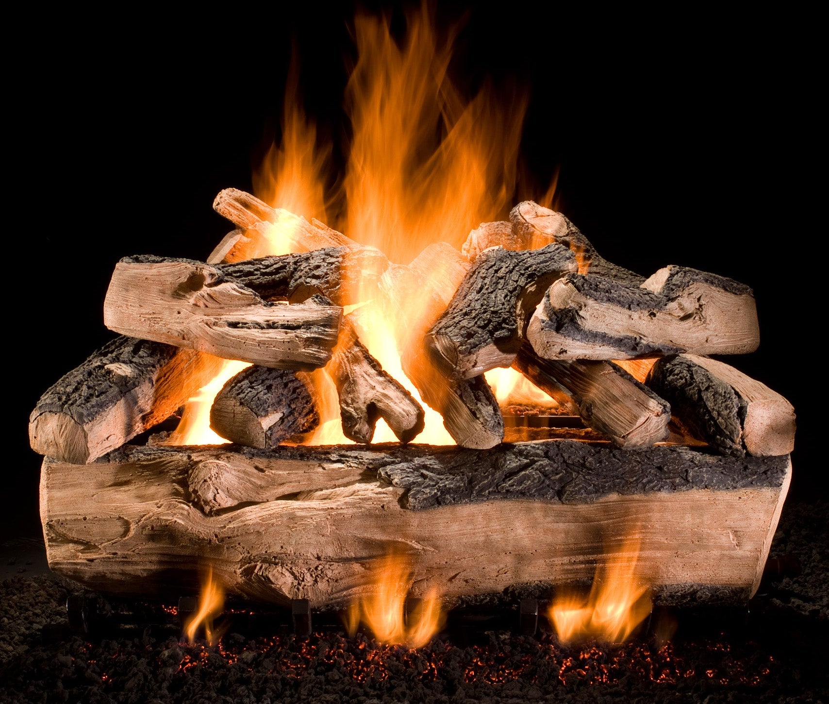 Hargrove 30 Inch Stacked Large Vented Log Set Hi Cap Millivolt - 30SNDS2B8