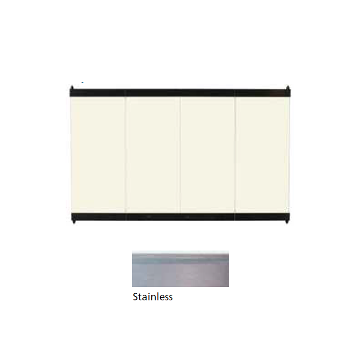 Superior Stainless on Bronze Tinted Glass Enclosure Panel | GEP-36BS