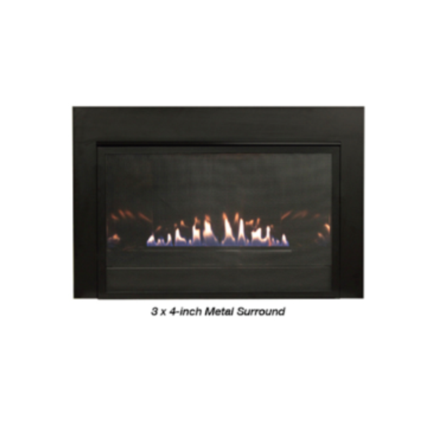 Empire Black 3-Sided Surround (37 Inch  W x 24.5 Inch  H x 1 Inch  D) - DS28433BL