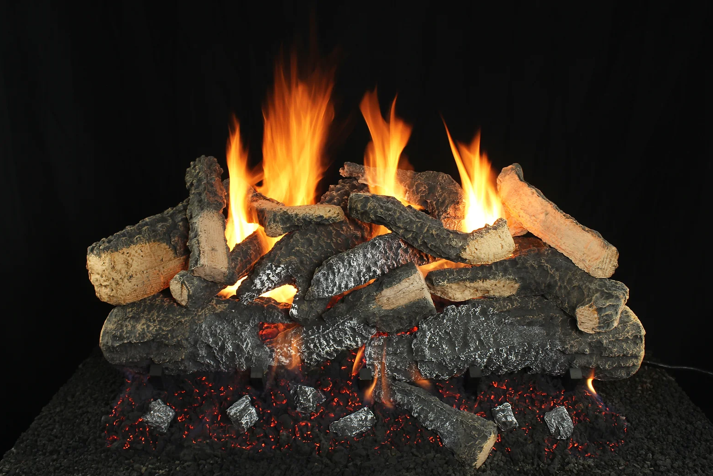 Hargrove 30 Inch Stacked Large Vented Log Set Hi Cap Millivolt - 30SNDS2B8