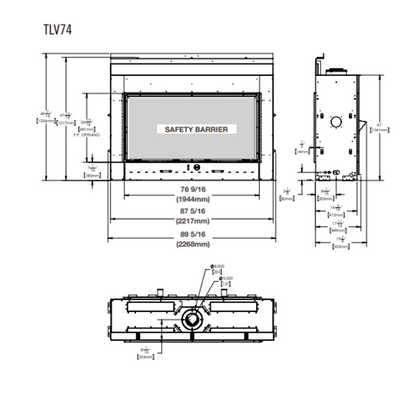 Napoleon Tall Vector 74 Linear Direct-Vent Gas Fireplace - TLV74N