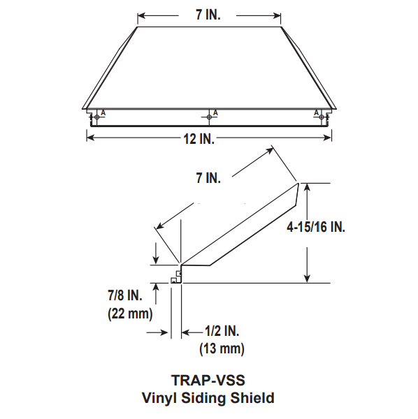 Majestic DVP 5"x 8" Vinyl Siding Shield Venting Component | TRAP-VSS
