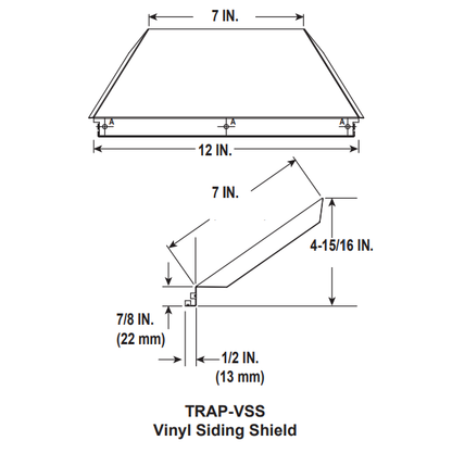 Majestic DVP 5"x 8" Vinyl Siding Shield Venting Component | TRAP-VSS
