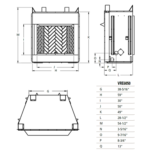Superior 50 Inch Vent Free Outdoor Gas Firebox | VRE6050