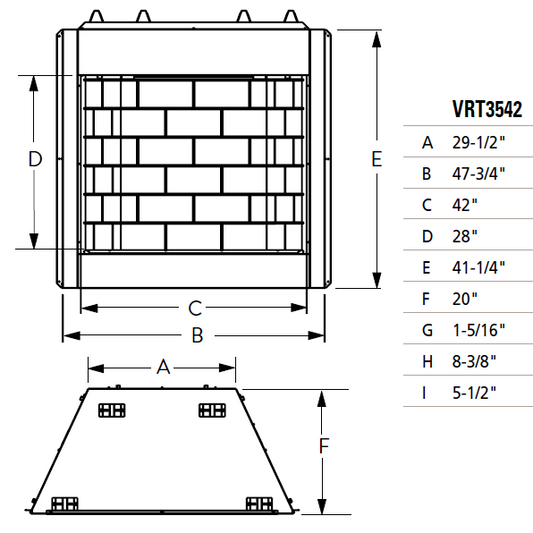 Superior 42 Inch Vent Free Circulating Gas Firebox | VRT3542