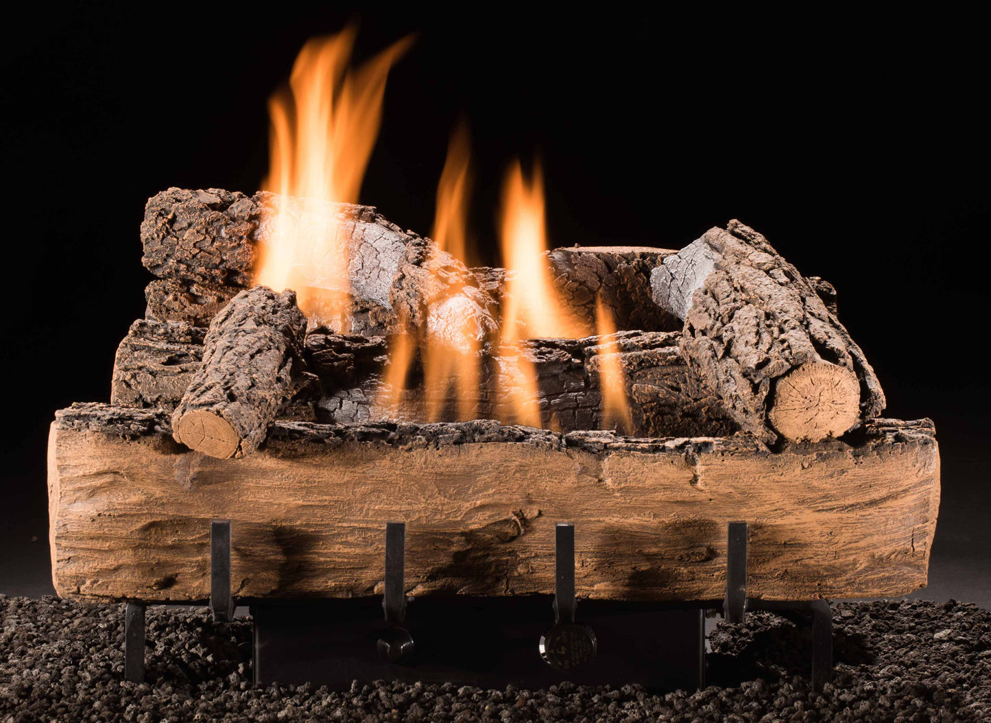Hargrove 18 Inch Weathered Oak Vent Free Gas Log Set With Burner  -VFWR18|