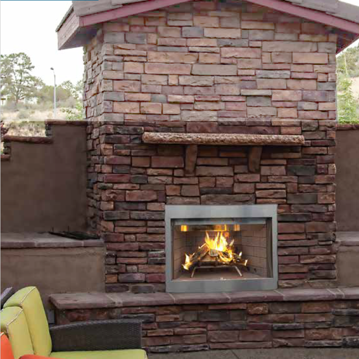Superior 42 Inch Outdoor Wood Fireplace | WRE3042